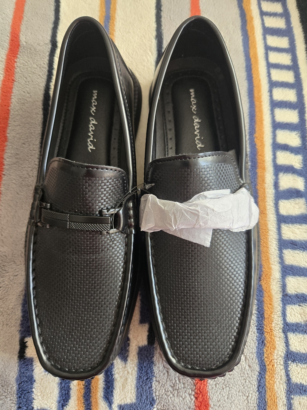 Men's Black Slip-On Driving Loafers